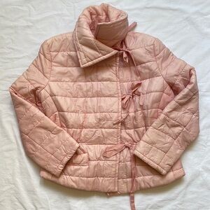 SILVANA CIRRI BY CISIL BABY PINK BOW PUFFER JACKET SIZE 10 MADE IN ITALY